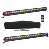 Thor LB004 LED Bar Batten 24 x 4W RGBW Pair inc Bag Bundle